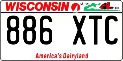 WI license plate 886XTC
