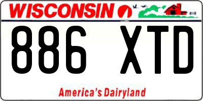 WI license plate 886XTD