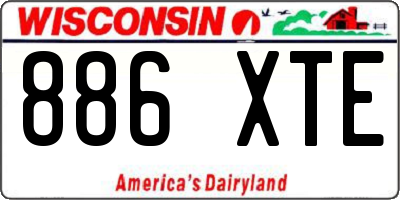 WI license plate 886XTE