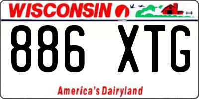 WI license plate 886XTG