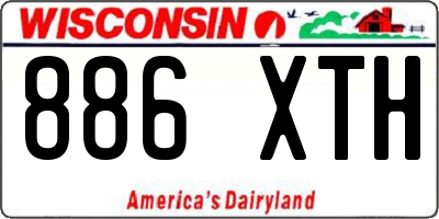 WI license plate 886XTH