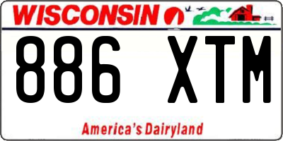 WI license plate 886XTM