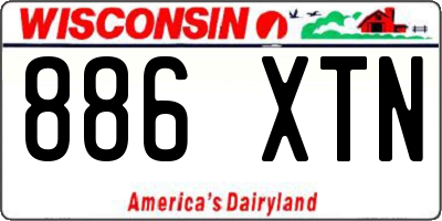 WI license plate 886XTN