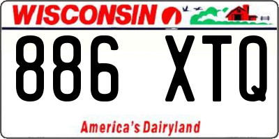 WI license plate 886XTQ