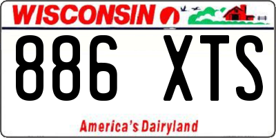 WI license plate 886XTS