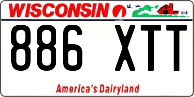 WI license plate 886XTT