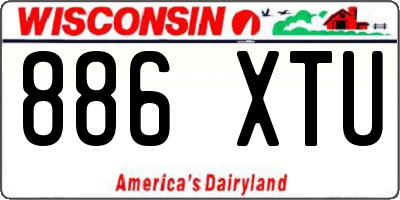 WI license plate 886XTU