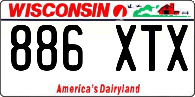 WI license plate 886XTX