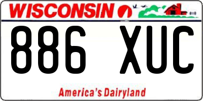 WI license plate 886XUC