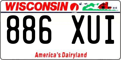 WI license plate 886XUI