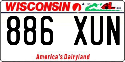 WI license plate 886XUN