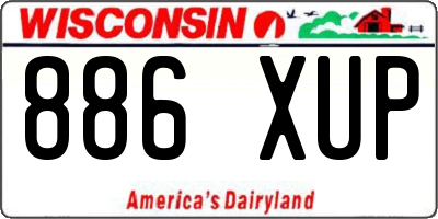 WI license plate 886XUP