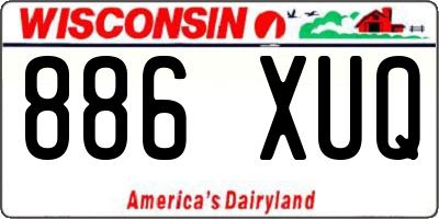 WI license plate 886XUQ