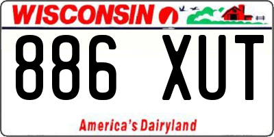 WI license plate 886XUT