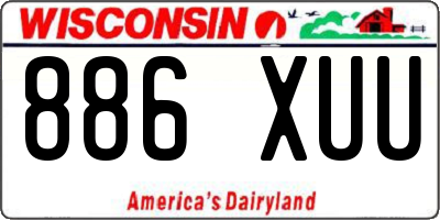 WI license plate 886XUU