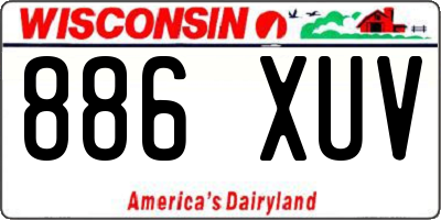 WI license plate 886XUV