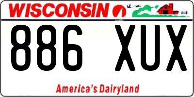 WI license plate 886XUX