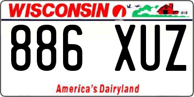 WI license plate 886XUZ