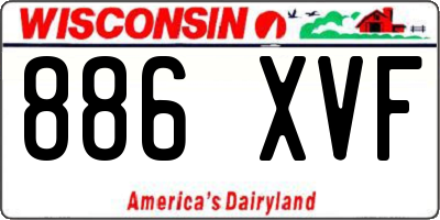 WI license plate 886XVF