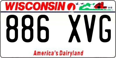 WI license plate 886XVG