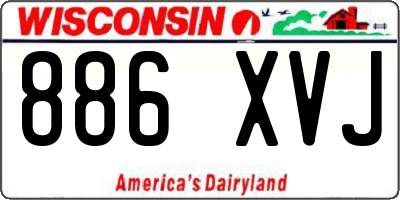WI license plate 886XVJ