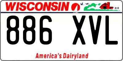 WI license plate 886XVL