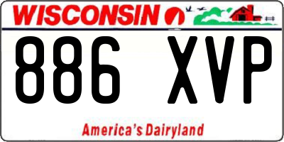 WI license plate 886XVP