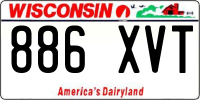 WI license plate 886XVT