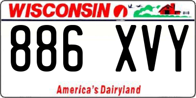 WI license plate 886XVY