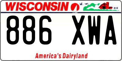 WI license plate 886XWA
