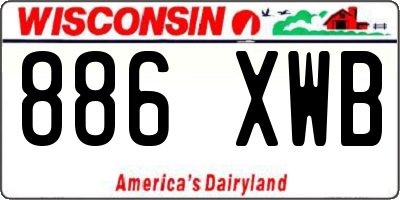 WI license plate 886XWB