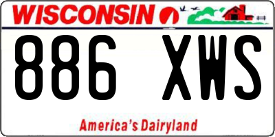 WI license plate 886XWS