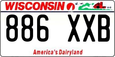 WI license plate 886XXB