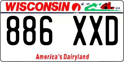 WI license plate 886XXD