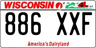 WI license plate 886XXF