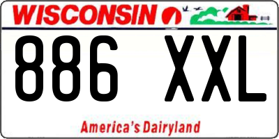 WI license plate 886XXL