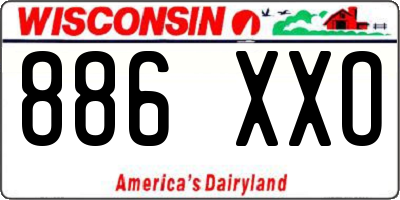 WI license plate 886XXO