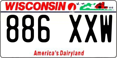 WI license plate 886XXW
