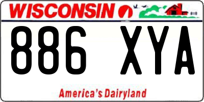WI license plate 886XYA