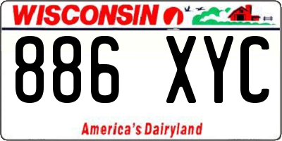WI license plate 886XYC