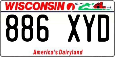 WI license plate 886XYD
