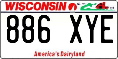 WI license plate 886XYE