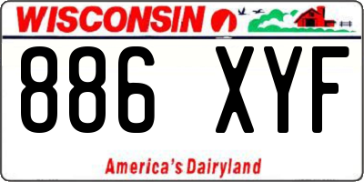 WI license plate 886XYF
