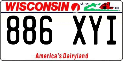 WI license plate 886XYI