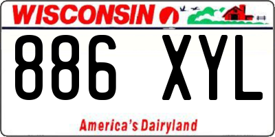 WI license plate 886XYL