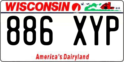 WI license plate 886XYP
