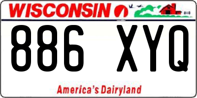 WI license plate 886XYQ