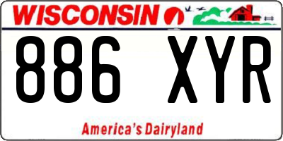 WI license plate 886XYR