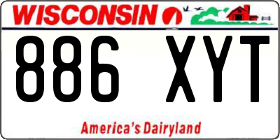 WI license plate 886XYT