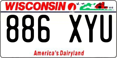 WI license plate 886XYU